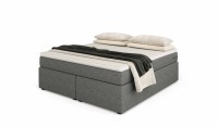 Boxspringbett Headless King hellgrau