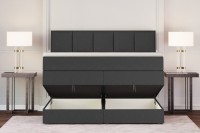 Dream Boxspringbett mit Bettkasten grau