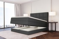 Dream Boxspringbett mit Bettkasten grau