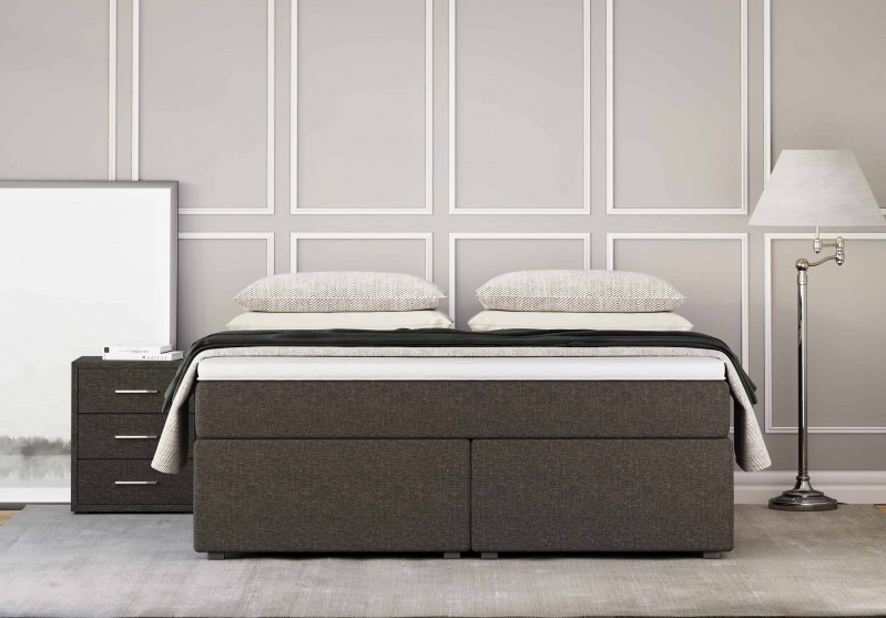 Boxspringbett Headless King braun
