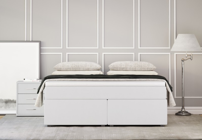 Boxspringbett Headless King weiss