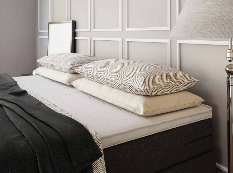 Boxspringbett Headless King anthrazit