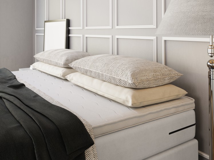 Boxspringbett Headless King weiss