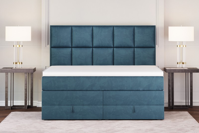 Dream Boxspringbett mit Bettkasten grau