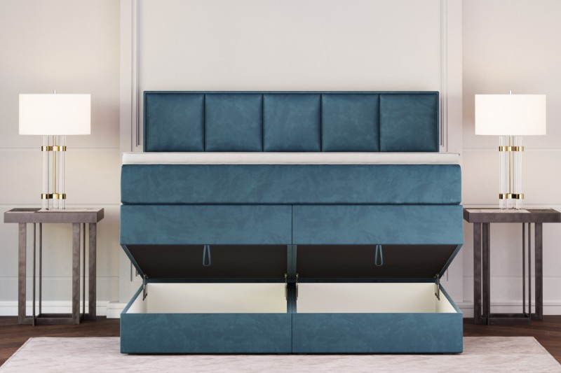 Dream Boxspringbett mit Bettkasten grau