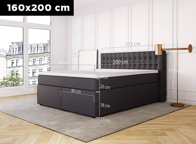Boxspringbett King mit TFK Matratze