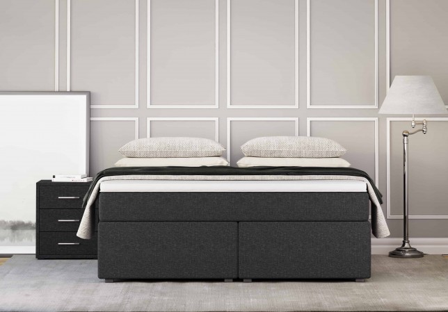 Boxspringbett Headless King anthrazit